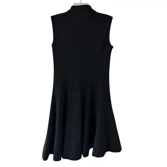 Vintage Act III Mod Black Wool Dress w/ Rhinestone Buttons - Picture 3 of 14